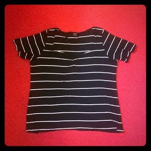 Torrid striped sweetheart neck shirt